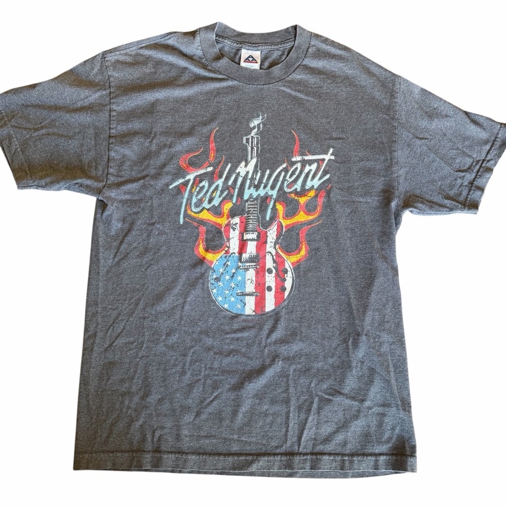 Ted Nugent 2006 Vintage Tee LARGE EUC Gray